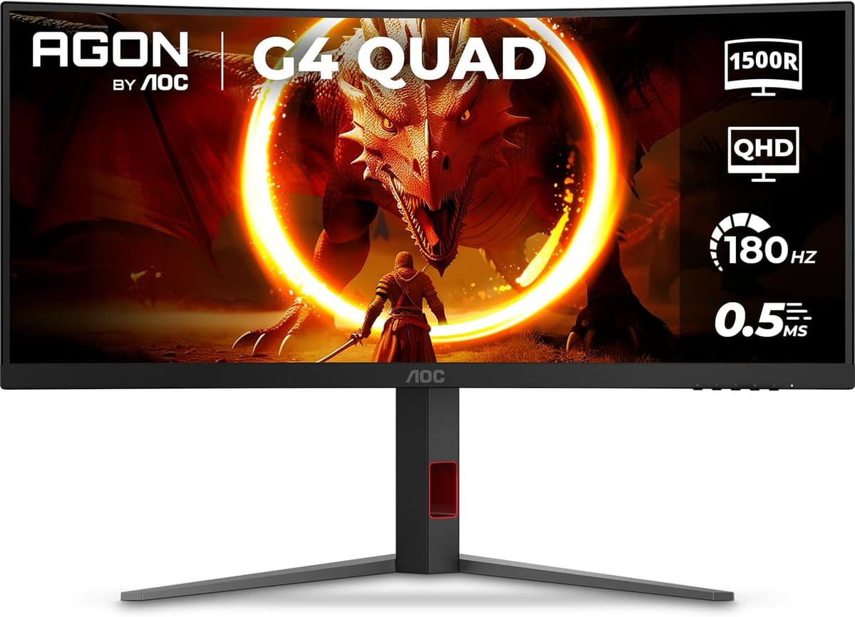 Monitor Gamer Curvo AOC Agon 34" WQHD 180Hz - U34G4C