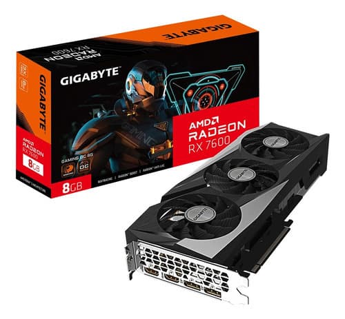Placa de Vídeo Gigabyte RX 7600 GAMING OC 8GB