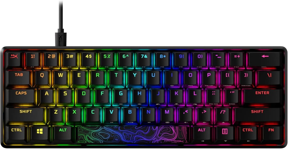 Teclado Mecânico Gamer HyperX Alloy Origins 60%
