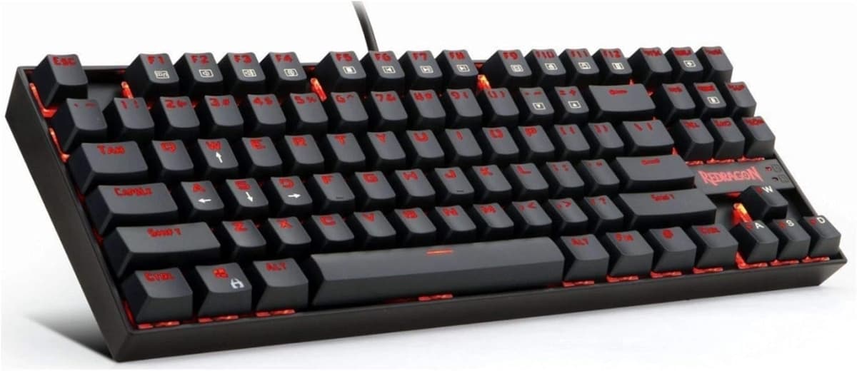 Teclado Gamer Redragon Kumara Red Mecânico ABNT2 Switch Outemu Brown K552-2 PT-Brown, UNICO